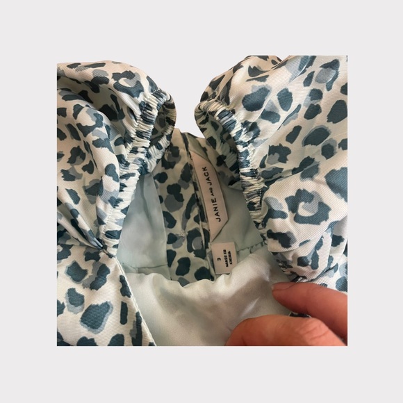 Janie and Jack Green Animal Print Dress - Picture 6 of 6